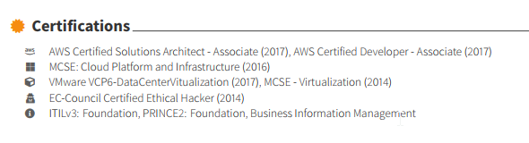 resume example